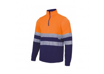 SWEATSHIRT 1/4 FECHO BICOLOR ALTA VISIBILIDADE