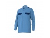 CAMISA BICOLOR MANGA COMPRIDA 2 BOLSOS 104gr/m2
