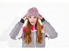 Gorro com pompom em malha em twist