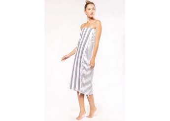 Fouta s riscas com franjas