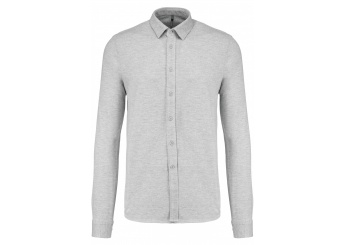 Camisa em malha piqu de manga comprida