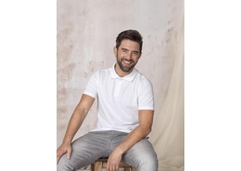 Polo para homem em material orgnico GOTS Graphite