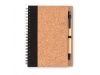 Bloco de capa de cortia + caneta reciclada SONORA PLUSCORK