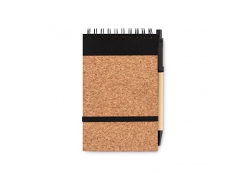 Bloco de capa de cortia A6 e caneta SONORACORK