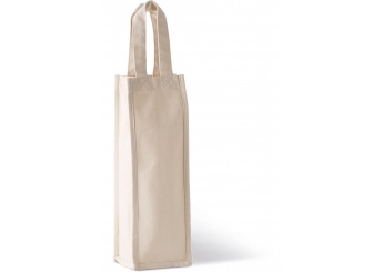 Saco porta-garrafa em algodo canvas Natural