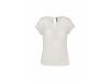 Blusa de senhora em crepe de manga curta