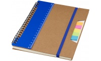 Caderno A5 de papel reciclado com rgua e notas adesivas Josie