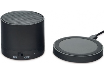 Coluna Bluetooth 4.1 com carregamento wireless ROUND LESS