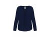 Blusa de senhora em crepe de manga comprida