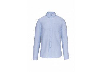 CAMISA EM OXFORD DE MANGA COMPRIDA
