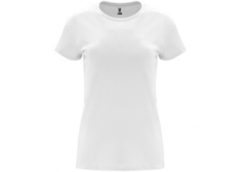 T-shirt de Manga Curta Slim Fit Senhora Branca CAPRI 