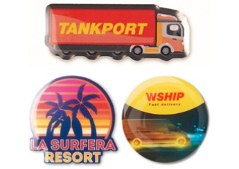 Pin de lapela de forma personalizada com impresso colorida