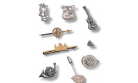 Pins de prata e ouro