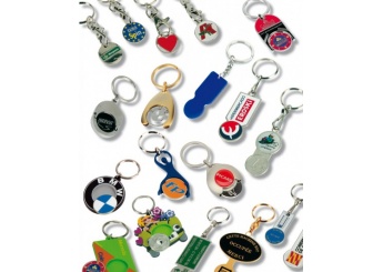 Porta-chaves moeda carrinho de compras