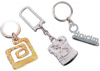Porta-chaves de prata e ouro