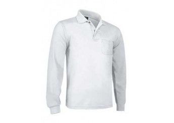 Polo de manga Comprida 220gr/m2 BREDA Adulto Branco