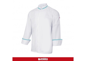 Casaco de cozinheiro manga comprida bicolor