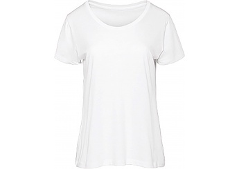 T-shirt Organic Inspire de senhora com decote redondo Branca