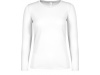 T-shirt de senhora de manga comprida #E150 Branca