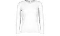 T-shirt de senhora de manga comprida #E150 Branco 3XL