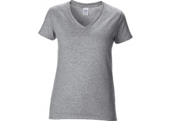T-shirt de senhora Premium decote em V Premium Cotton Ladies V-Neck RS Sport Grey