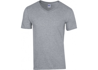 T-shirt de homem Premium decote em V Premium Cotton Adult V-Neck RS Sport Grey