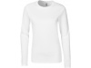 T-shirt de senhora de manga comprida Branca