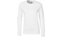 T-shirt de senhora de manga comprida Branca