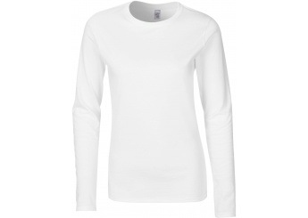 T-shirt de senhora de manga comprida Branca