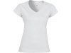 T-shirt de senhora com decote em V SOFT STYLE LADIES V-NECK Branca