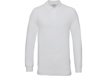 POLO PIQU PREMIUM DE MANGA COMPRIDA Branca 3XL