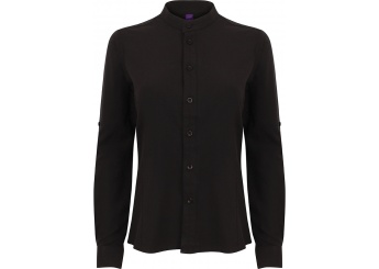 Camisa de senhora com gola  padre