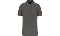 Polo de homem de manga curta Supima Grey Heather