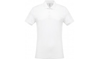 Polo piqu de homem de manga curta Branco