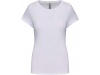 T-shirt de senhora decote redondo de manga curta Branca