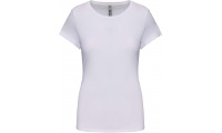 T-shirt de senhora decote redondo de manga curta Branca