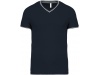 T-shirt de homem em malha piqu com decote V