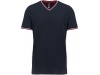 T-shirt de homem em malha piqu com decote V