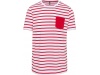 T-shirt s riscas estilo marinheiro de manga curta com bolso
