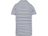 T-shirt s riscas de criana estilo marinheiro de manga curta com bolso