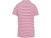 T-shirt s riscas de criana estilo marinheiro de manga curta com bolso