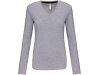T-SHIRT DE SENHORA DE MANGA COMPRIDA DECOTE V