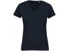 T-shirt de senhora em algodo biolgico com decote V Cores