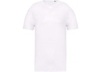 T-shirt Bio com decote sem costuras manga curta Branco