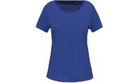 T-shirt de senhora Bio com decote sem costuras de manga curta Cores