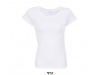 T-SHIRT CORTADA E COSIDA DE MANGAS CURTAS PARA SENHORA TEMPO WOMAN Branca