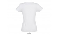 T-SHIRT DE GOLA REDONDA BRANCA PARA SENHORA IMPERIAL 3XL